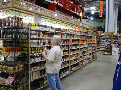 Hot sauce aisle at Jungle Jim's Hot sauce aisle at Jungle Jim's