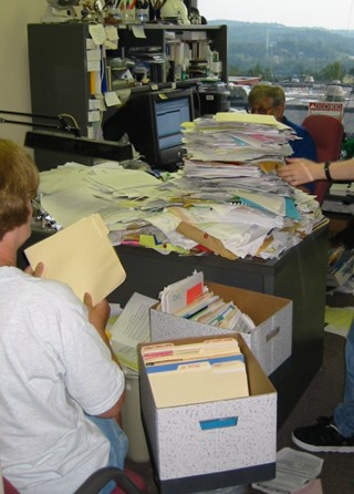 Cleaning Dad's Office