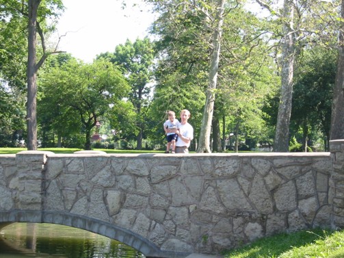 Wilson and Doug on the bridge
