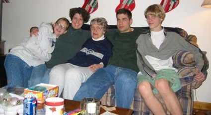 Liz, Me, Grandmom, Brian, Math Liz, Me, Grandmom, Brian, Math