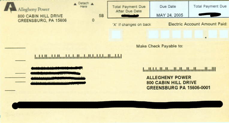 electric bill